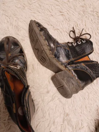 Botines TMA Piel Negro Multicolor