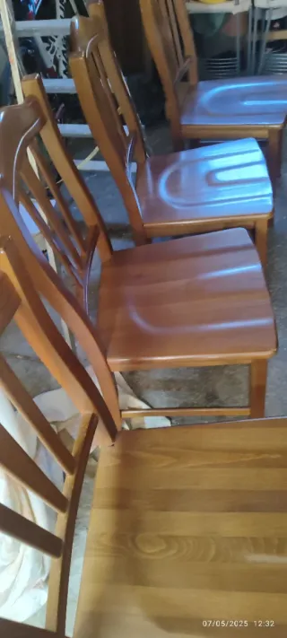 Set 4 Sedie Legno Marrone