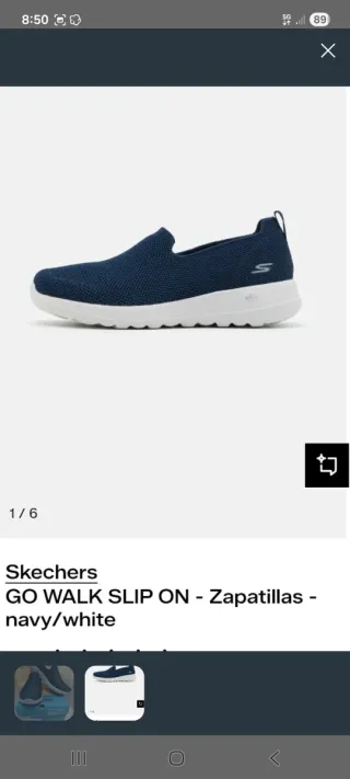 Zapatillas Skechers Go Walk Max Azul/Gris Talla 43