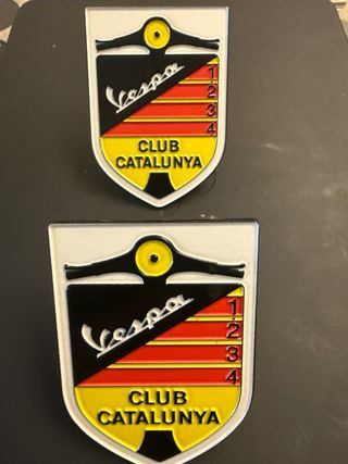 Placas Metálicas Vespa Club Catalunya