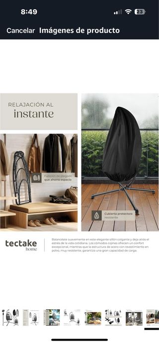 Nuovo dondolo a sedia per giardino all'aperto