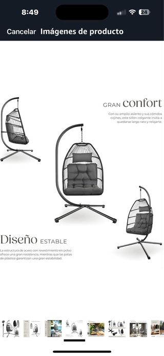 Nuovo dondolo a sedia per giardino all'aperto