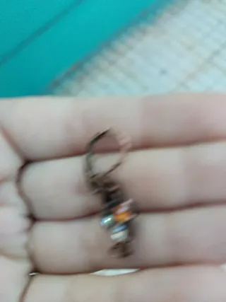 Pendientes de cobre con diamantes