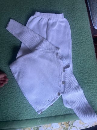 Conjunto bebé 9 meses blanco marca pan con choco