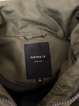 Cazadora niño verde y negra