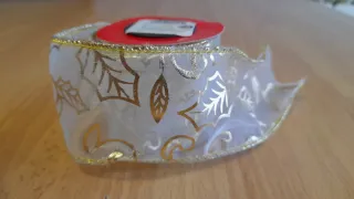 Lotto nastri decorativi natalizi oro e argento