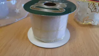 Lotto nastri decorativi natalizi oro e argento