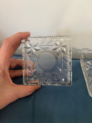 Porta oggetti in vetro decorato