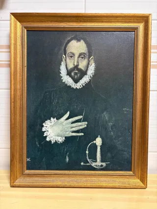 Cuadro Caballero con la mano en el pecho