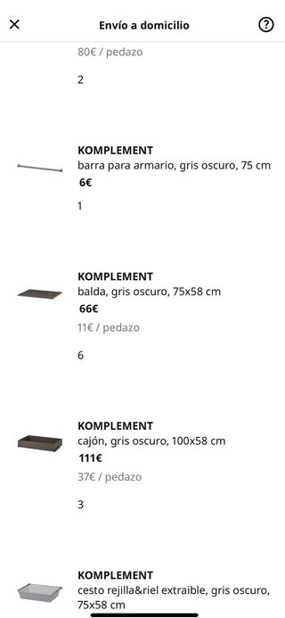 Armario Ikea PAX Negro y Espejo