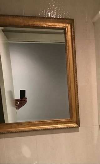 Espejo Marco Dorado y Gris