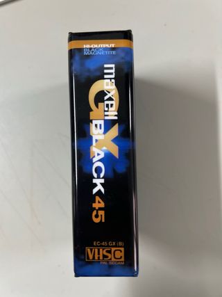 Maxell GX BLACK45 VHS Cassetta