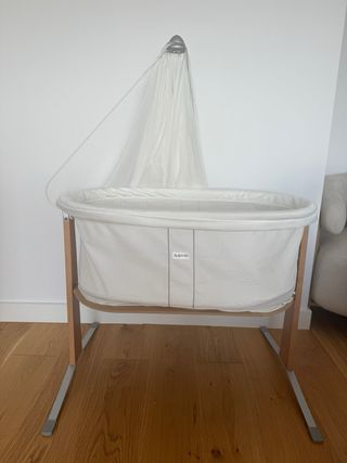 Minicuna BabyBjörn Harmony blanca con dosel