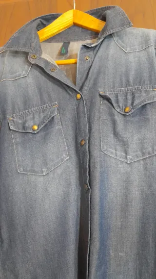 Camicia Benetton Uomo Denim