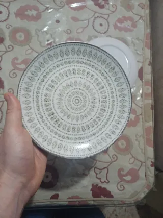 3 Platos Postre Santa Clara Porcelana