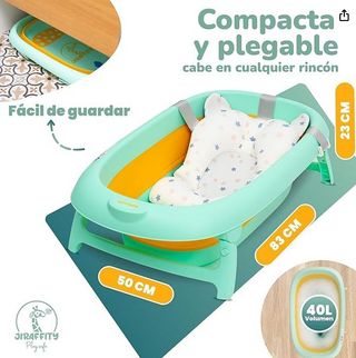 Bañera bebé plegable con accesorios - NUEVA