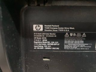 Monitor HP 21.5 Negro/Plata