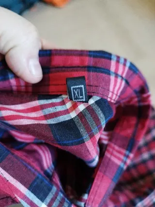 Camicia donna a quadri rossa e nera