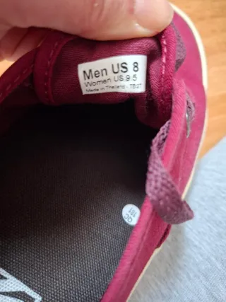 Zapatillas Vans Lona Granate Talla 39