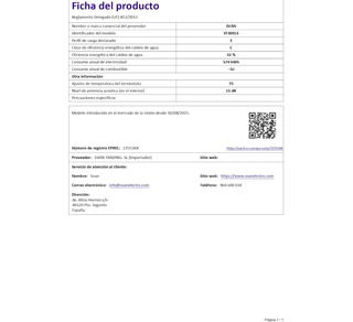 Termo eléctrico SVAN modelo ST3001S 30L