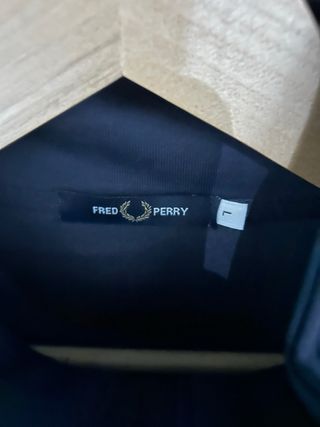 Jersey Fred Perry Azul Media Cremallera