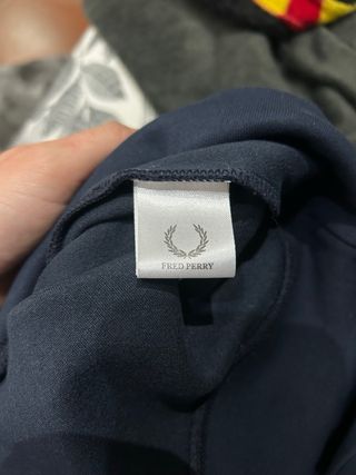 Jersey Fred Perry Azul Media Cremallera