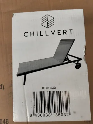 Tumbona Jardín Aruba Ruedas Gris 200x65x33,5cm