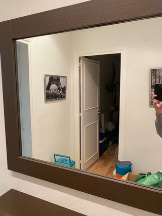 Mueble zapatero con espejo recibidor