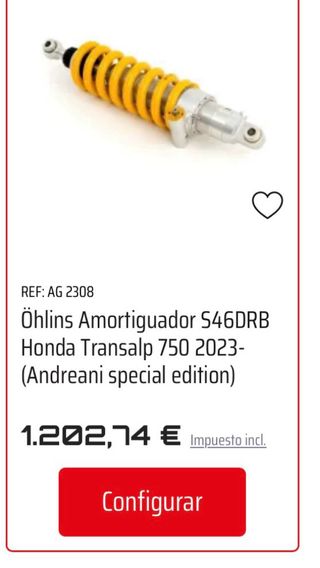Öhlins Amortiguador S46DRB Honda Transalp 750