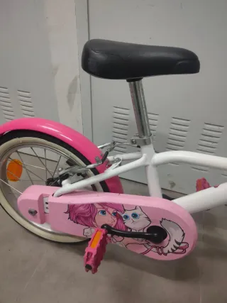 Bicicleta Infantil Btwin Rosa y Blanca