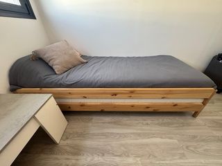 Cama nido Pino 2 en 1 (con colchón incluido)