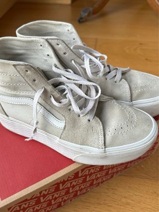Zapatillas Vans Altas Beige