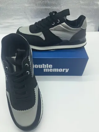 Zapatillas deportivas mujer negras y plateadas