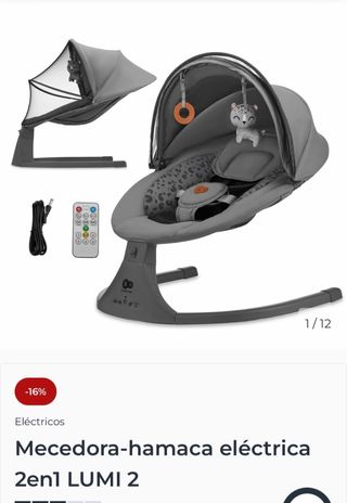 Hamaca Mecedora Eléctrica Kinderkraft