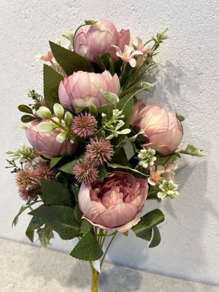 Bouquet Peonie Antichizzato 45cm Fiori Artificiali