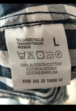 Camisa cuadros hombre talla M