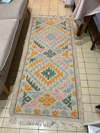 Alfombra de tela multicolor 200x85