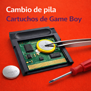 Cambio Pila Cartuchos Game Boy