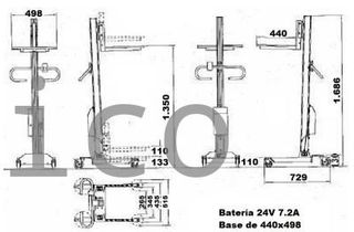 Apilador Eléctrico 90Kg - 1360 mm - 10700