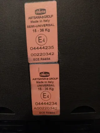 Silla de coche Chicco. Grupo 2-3.