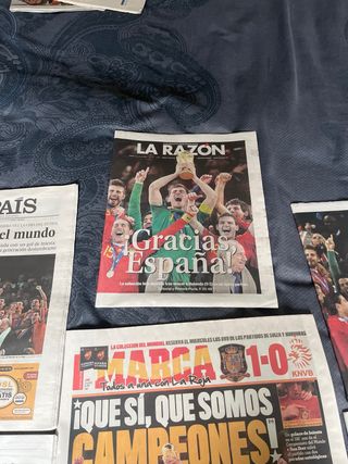 Periódicos España ganó Mundial Iniesta Sudafrica