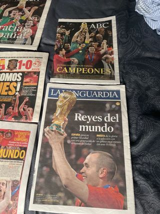 Periódicos España ganó Mundial Iniesta Sudafrica