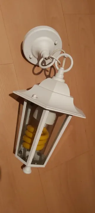 Lámpara Farol Techo Exterior Blanca