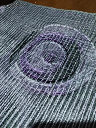 Tenda viola e argento neroa in tessuto