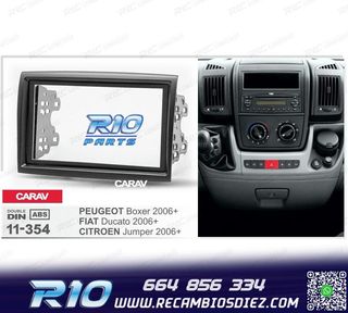 MARCO NEGRO RADIO 2-DIN PARA CITROEN JUMPER PEUGEOT BOXER FI