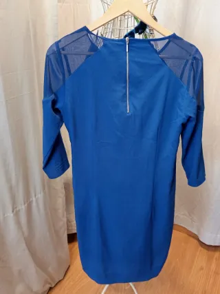 Vestido azul con mangas de gasa Talla M