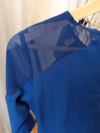 Vestido azul con mangas de gasa Talla M