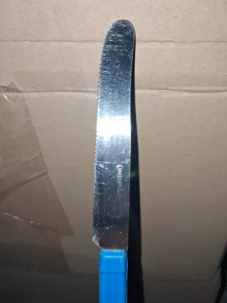 Juego 3 cuchillos y tenedores de acero inoxidable