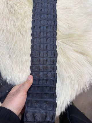 Cinturone in coccodrillo nero