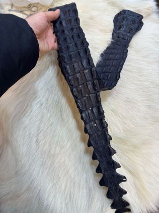 Cinturone in coccodrillo nero